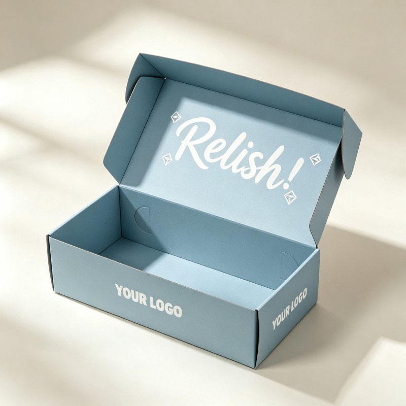 Customized logo Clothing Shipping Mail Box Eco Friendly Cardboard Gift Paper Box Foldable Double-sided Printing Packaging Box - Image 6