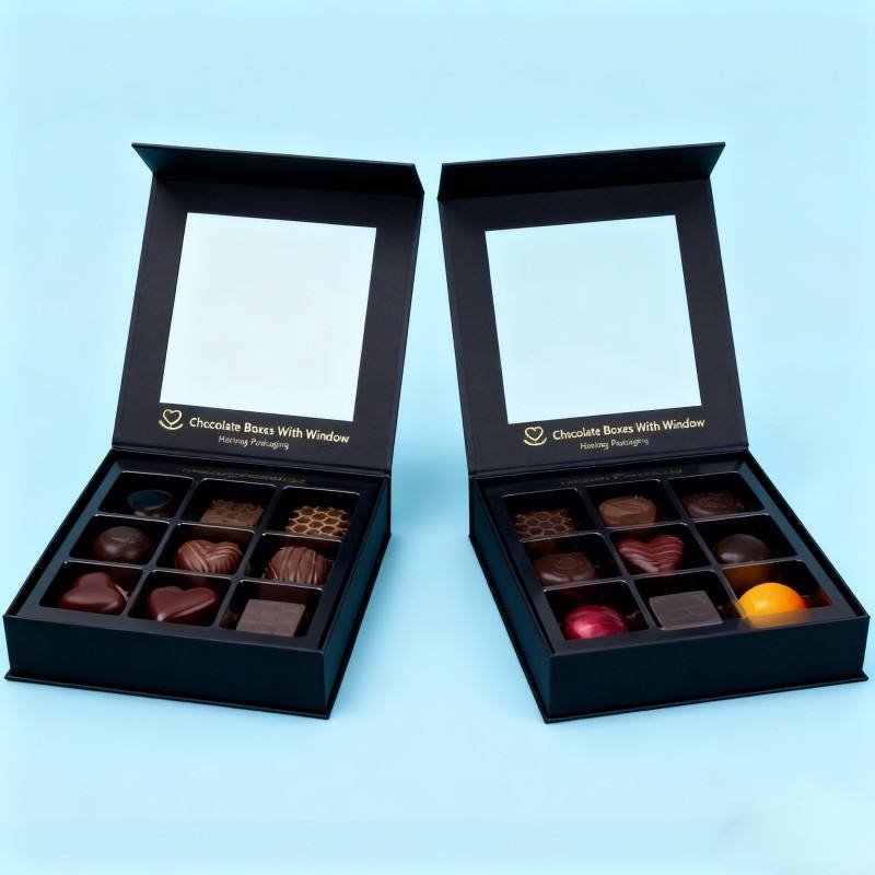 Wholesale Magnetic Chocolate Boxes Custom Logo Luxury Cardboard Chocolate Box Soy Ink Gift Box Candy Sweets Paper Packaging - Image 4