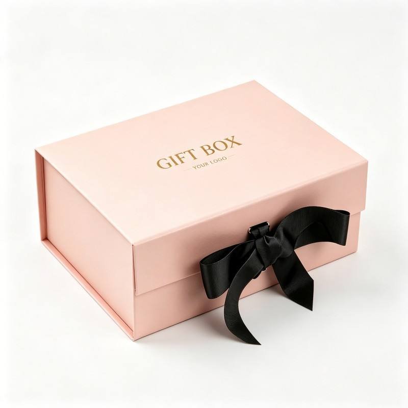 Custom Design Small Jewellry Rigid Paper Cardboard Gift Packaging Set Jewelry Box with Ribbon Luxury Gift Bag With Logo Embossed - Image 3
