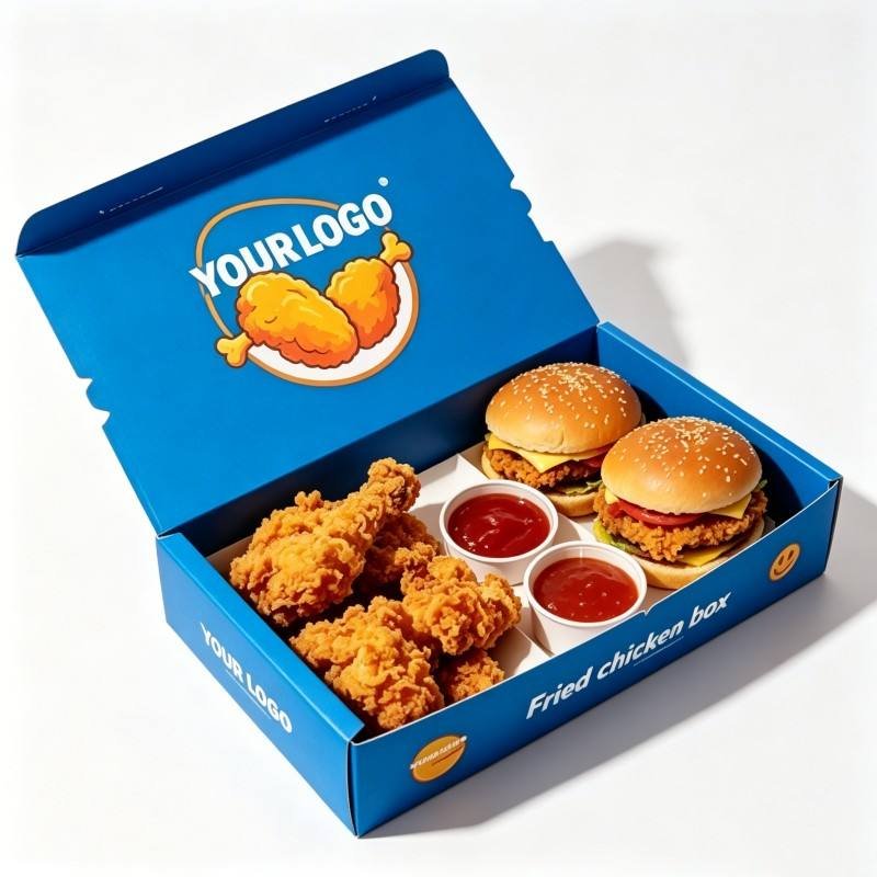 Biodegradable Take Away Food Packaging Burger Boxes Custom French Fries Catering Container Fried Chicken Boxes Sandwich Boxes - Image 3