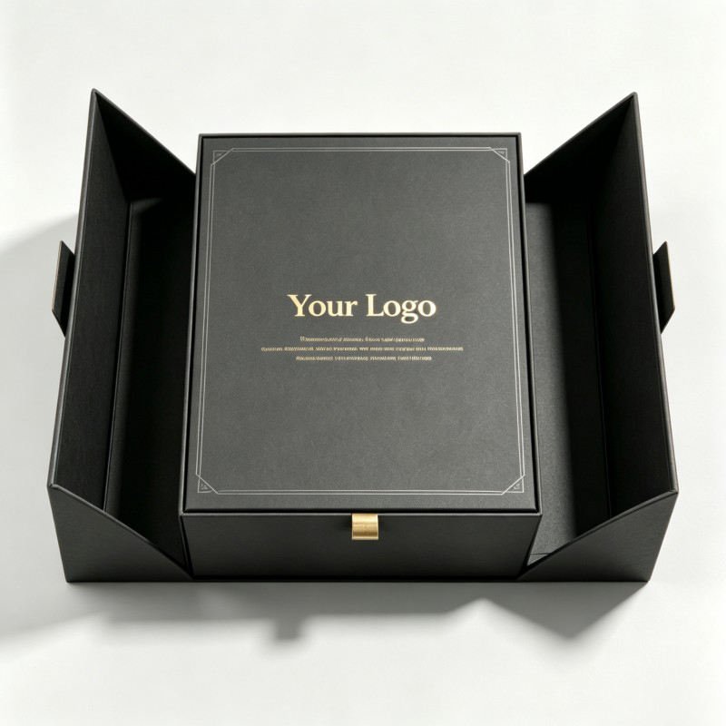 Wholesale Customized Black Box Gate Open Box for Gift Luxurious Package Exquisite Box  Perfume Package Box