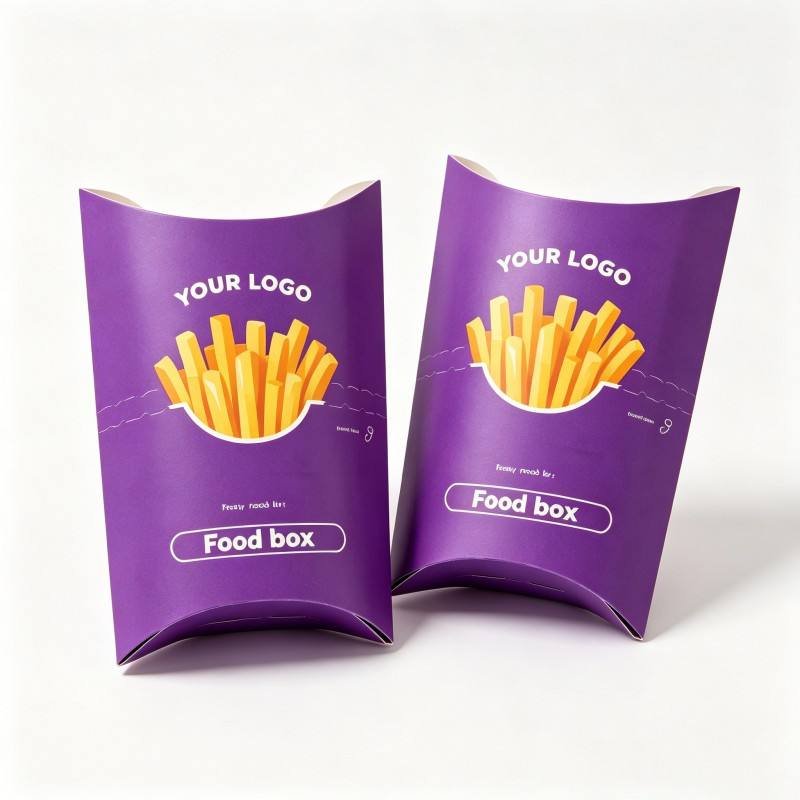 Recyclable Rectangle Square Triangle Pillow Fried Chicken Box Custom OEM Personalized Food Grade Snack Biodegradable Food Box