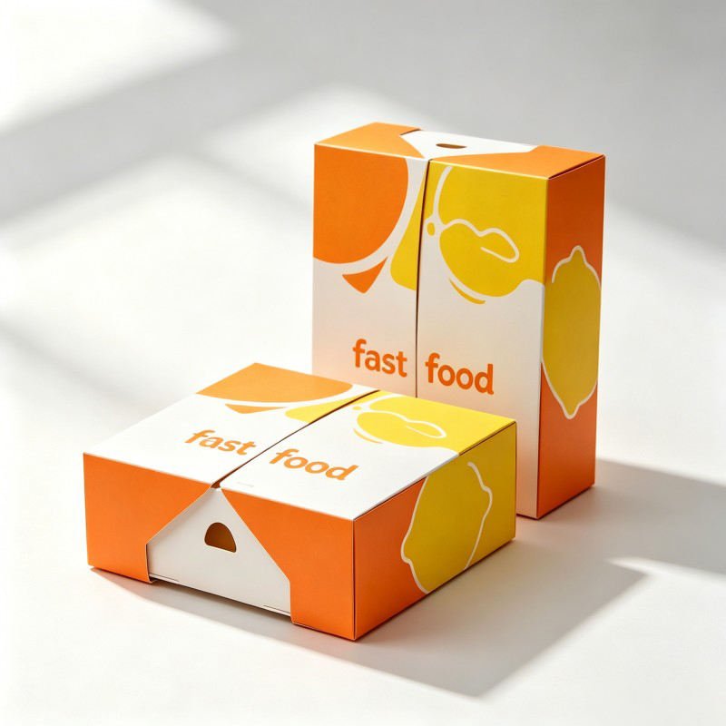 Wholesale Customized Food Box Snacks Cookies Paper Box Gate Open Bakery Snacks Packing Box