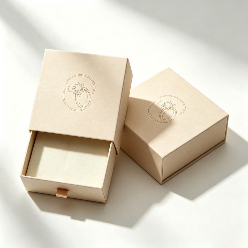 Wholesale Jewelry Box with Sleeve Rings Jewelry Drawer Box Necklace Rings Packaging Customized Box for Jewelry - Image 2