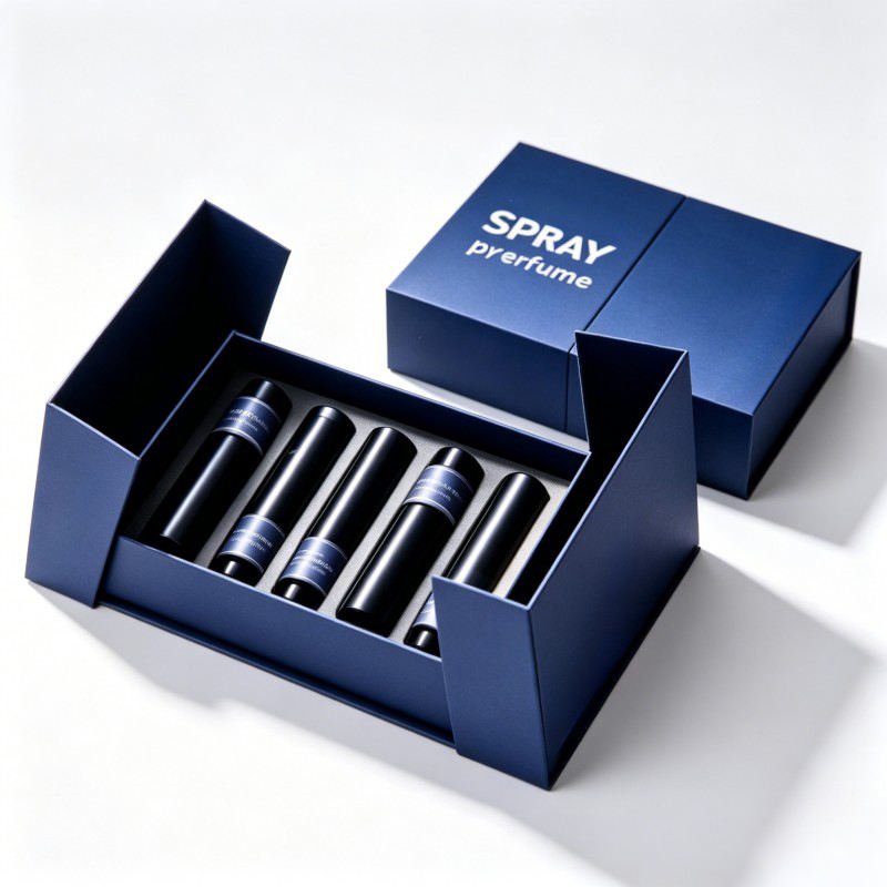 Wholesale Mini 10ml Vaporizer Bottle Package Perfume Spray Bottle test Gate Open Package Customized Travel Set Gift Perfume Box