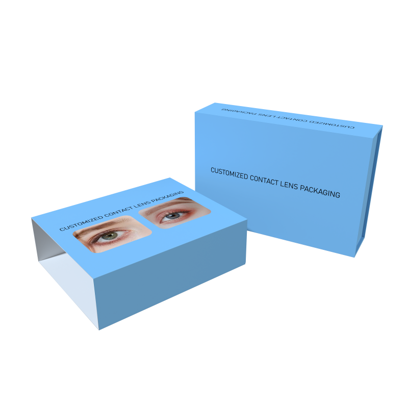 Colored Eye Lenses Package Hard Paper Box Contact Lens Cardboard Packaging Box for Eye Case With Custom Logo - Image 4