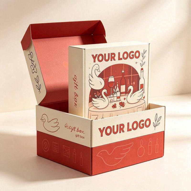 Customized logo Birthday Gift Paper Box Moq Lcorrugated Shipping Box Eco Friendly Foldable Cup Candle Packaging Mail Box - Image 3