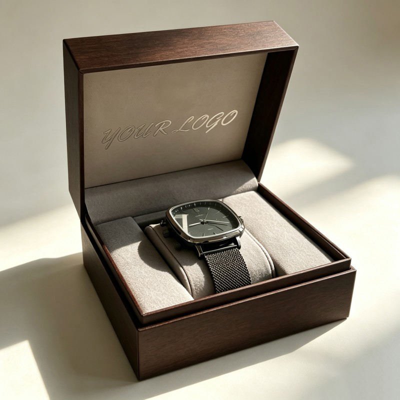 Wholesale Rigid Box for Watch with Magnetic Jewelry Accessories Box Customized logo Watch Box with Foam - Image 3