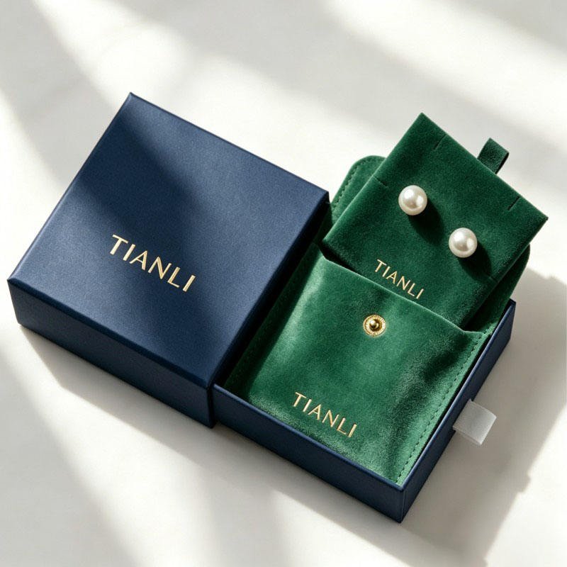 Wholesale Hard Paper Gift Box Set for Jewelry Rigid Jewelry and Watches Storage Container Earrings Ring Drawer Box with Ribbon - Image 4