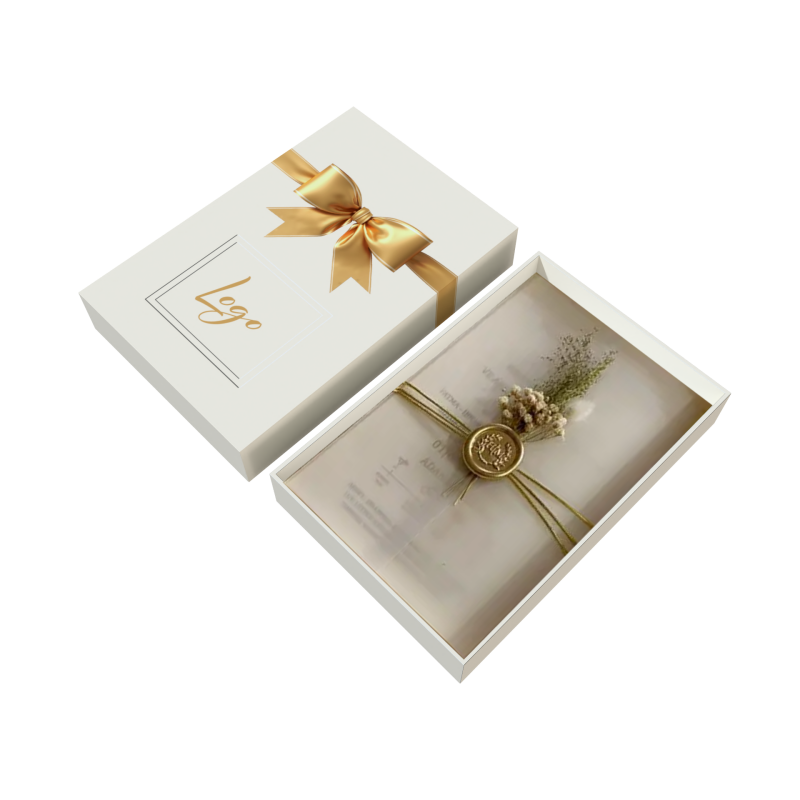 Custom Luxury Lid and Base Gift Box Eco High Quality Biodegradable Gold Foil Gift Box Soy Ink Gift Box With Gold Foil Stamping