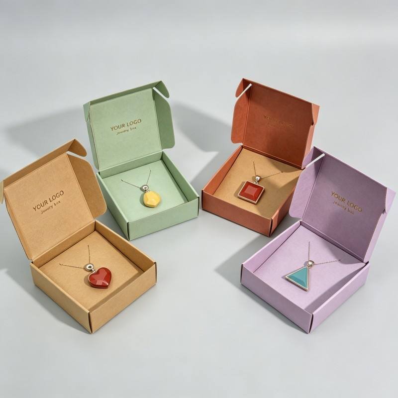 Wholesale Custom Logo Jewelry Packaging Paper Box Folding Paper Box for Jewelry Rings Display Storage Eco-friendly Cardboard Box - Image 3