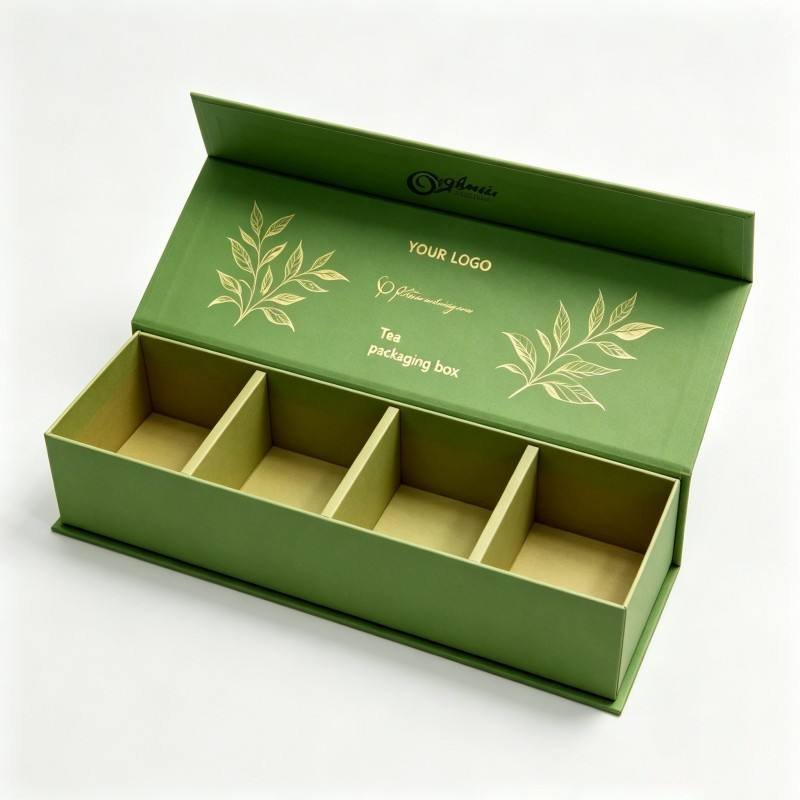 Soy Ink Luxury Tea Packaging Box Eco-Friendly Tea Paper Box Wholesale Rigid Tea Packaging Box with Magnetic Closure Lid