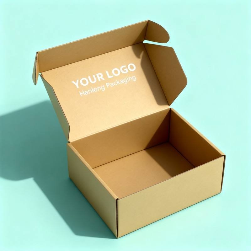 Recyclable Custom logo Printed Corrugated Packaging Cardboard Carton Box Soy Ink Shipping Moving Boxes for Small Business