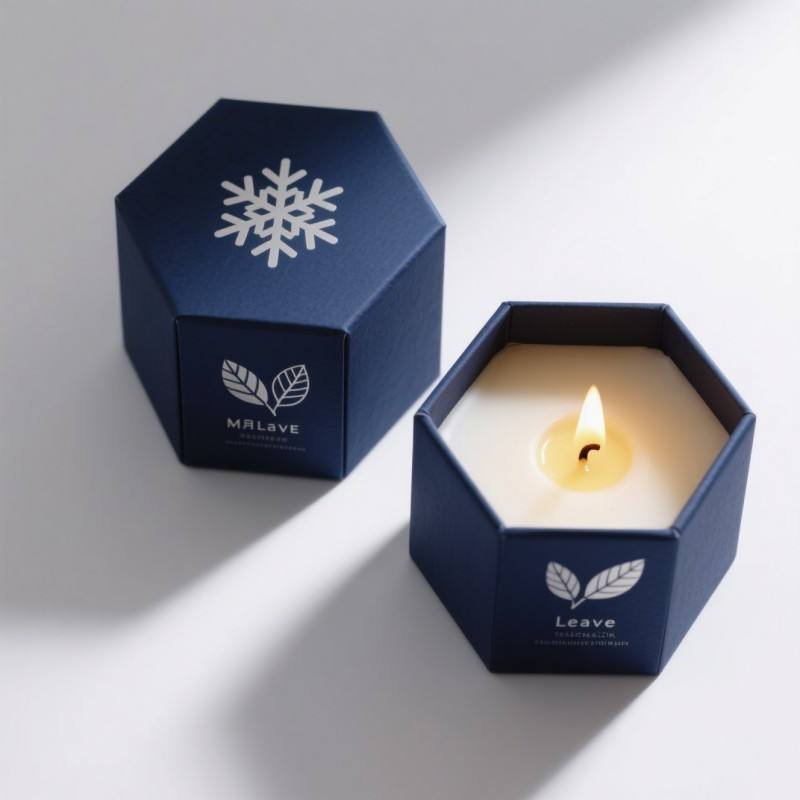 Wholesale Small Gift Box Customize High Quality Christmas Candle Packaging Box Soy Ink Paper Box with Embossing Matt Lamination