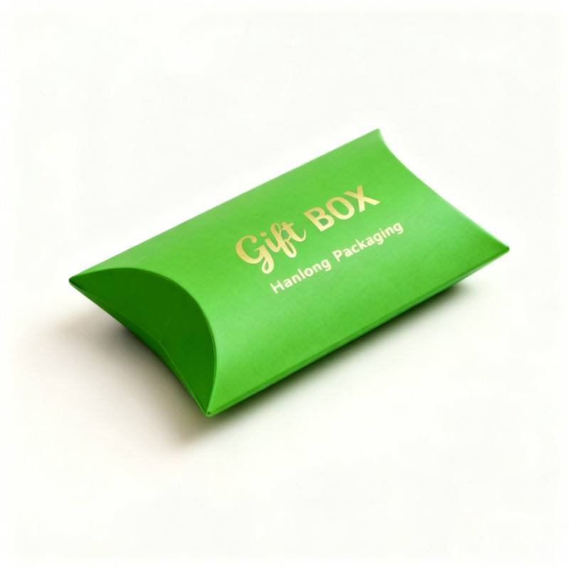 Customized logo Fancy Small Paper Boxes Wholesale Wedding Candy Gift Box Luxury Christmas Hot Stamping Pillow Packaging Box