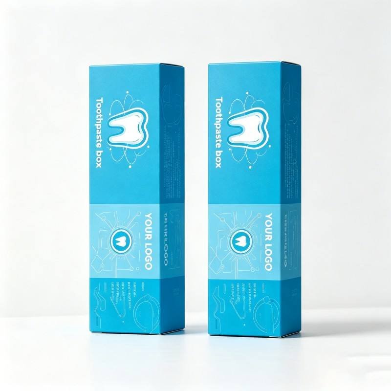 Recyclable Material 100g 180g 200g Toothpaste Packaging Box with Purple Embossed Vanishing Printing for Toothpaste Products - Image 4