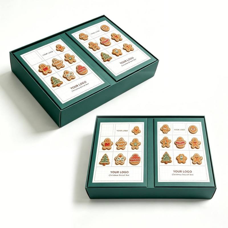 Wholesale Soy Ink Advent Calendar Cookie Box Biodegradable Christmas Packaging Box High Quality Gift Packaging Box - Image 4