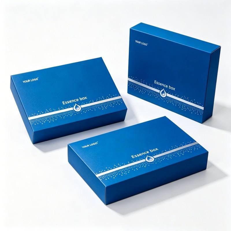 Luxury Magnetic Gift Box with Eva Foam Insert Cosmetic Perfume Box Essential Oil Bottle Paper Packaging Box for Peptide Package