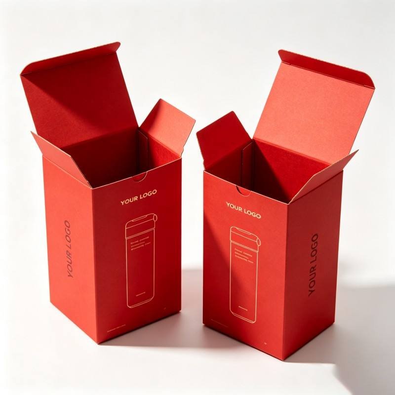 Wholesale Water Bottle Packaging Boxes High Quality Tea Cup Mailing Shipping Box Soy Ink Cup Cardboard Box with Insert