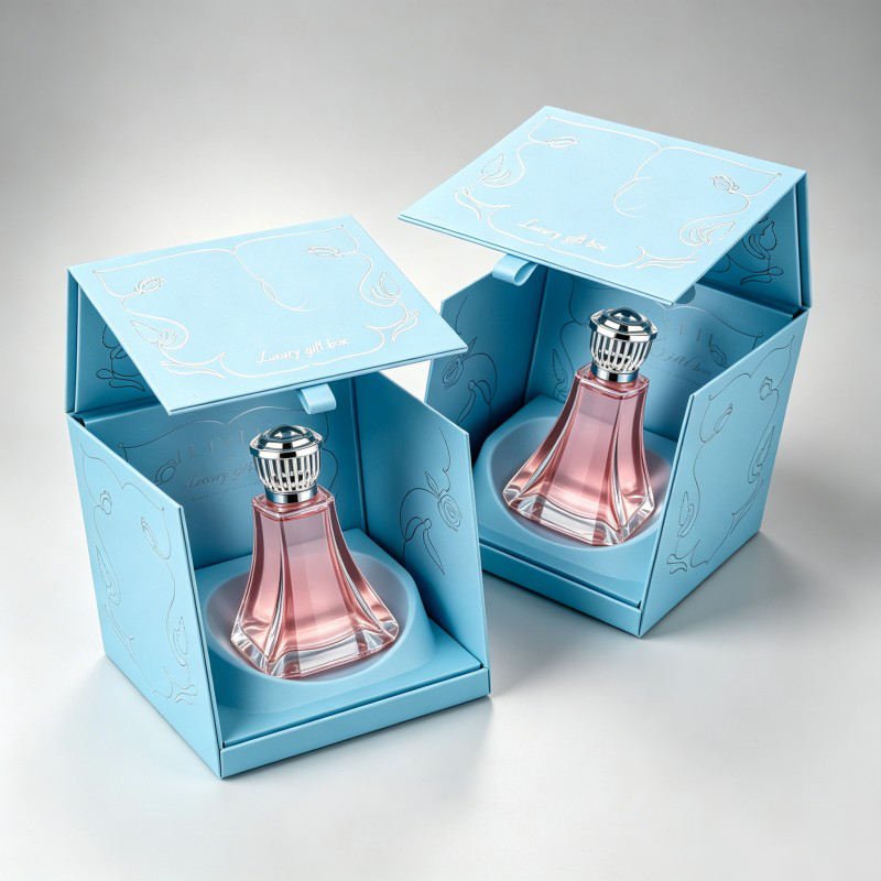 Wholesale Luxury Front Open Empty Perfume Bottle Box Cosmetic Perfume Packaging with Foil Stamp New Trend Boxes Customized - Image 5