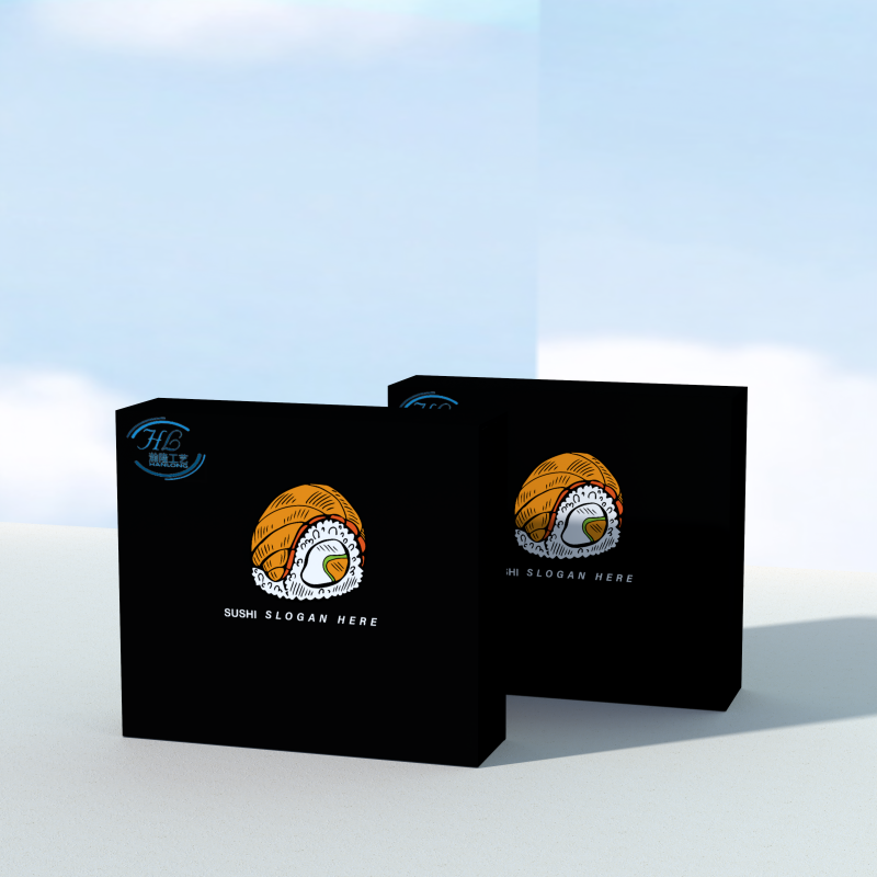 Biodegradable Magnetic Sushi Box Packaging Luxury Takeaway Colored Customized Sushi Box Soy Ink Sushi Takeaway Packaging Box - Image 5