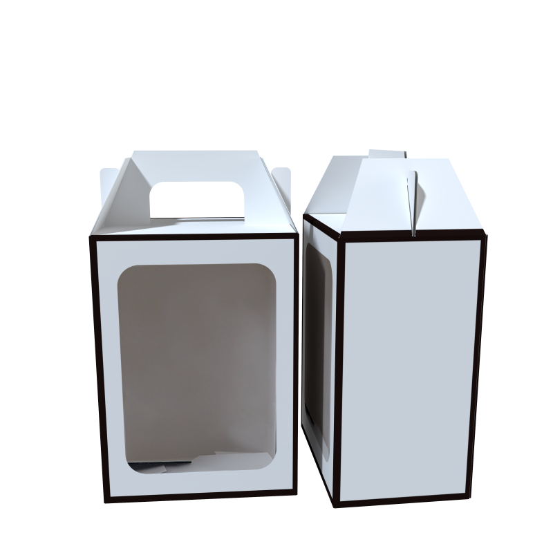 Custom Merchandise Birthday Wedding Party Tote Paper Bags Flower Bouquet Gift Toy Gift Boxes With Transparent Window Handles - Image 6