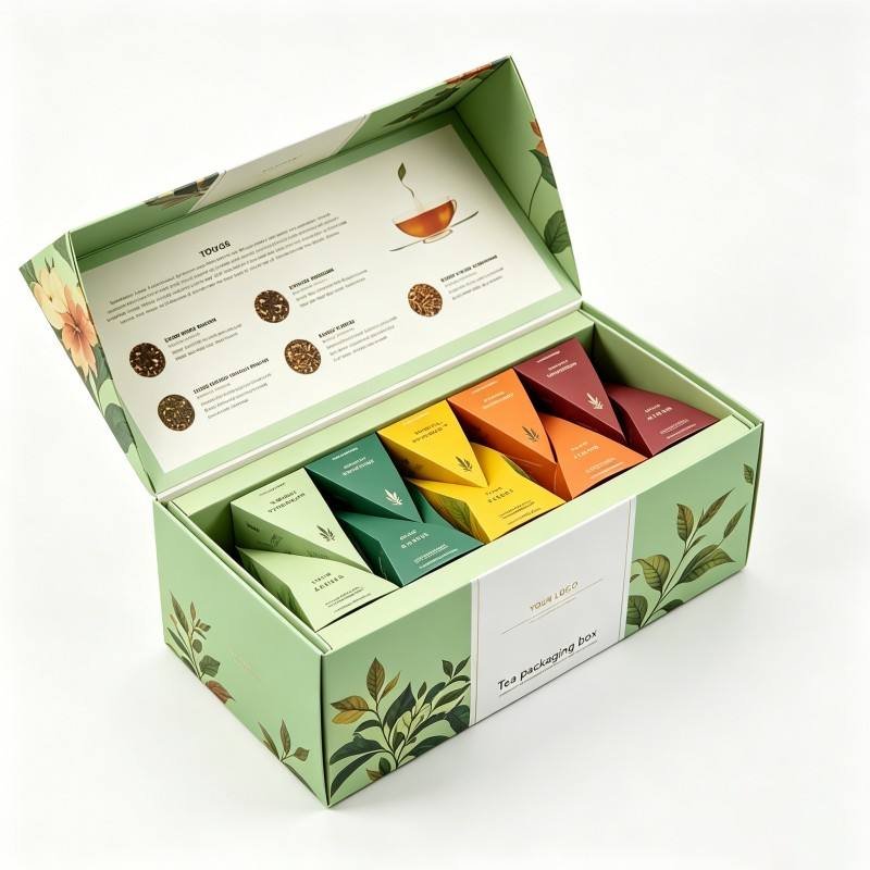 Digital Printing Paperboard Tea Packaging Box Natural Packaging Tea Set Instant Coffee Beverage Infusion Paper Box - Image 3