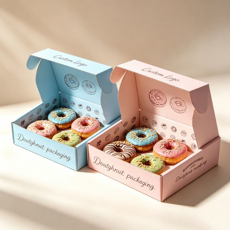 Wholesale Food Folding Donuts Paper Box Cookies Bakery Paper Box Packaging for Cakes Donuts Cookies Brownies Shipping Boxes - Image 5
