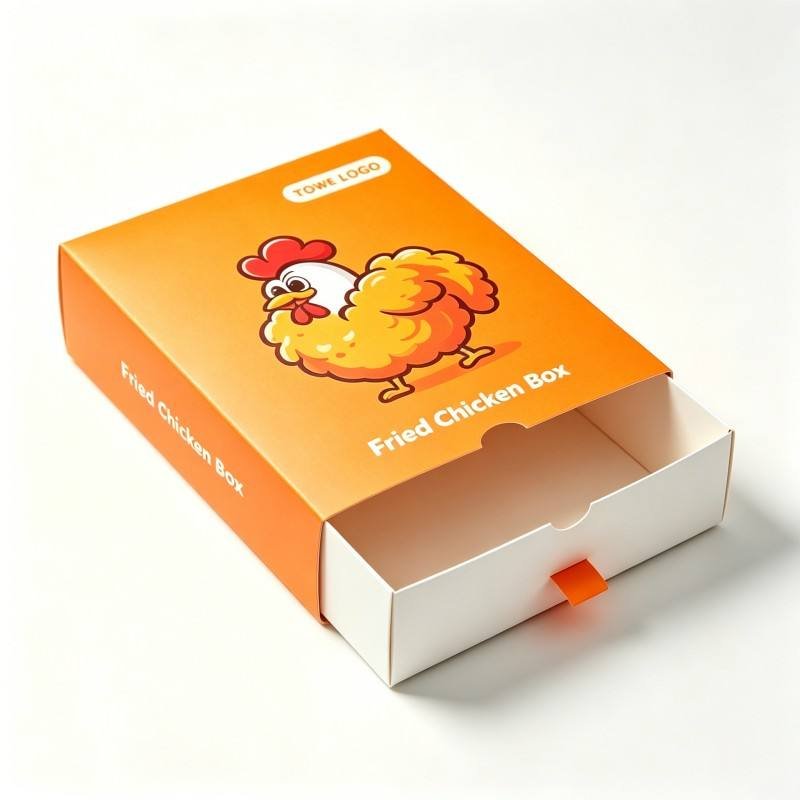 Manufacturer Fast Food Roast Fried Chicken Packaging Drawer Box Hot Sale Disposable Kraft Paper Take Away Lunch Box Burger Box - Image 5