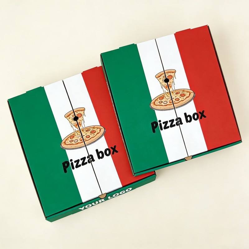 Wholesale Custom Pizza Boxes with Logo Print Pizza Paper Box Italy Style Package for Taking Away - Image 4