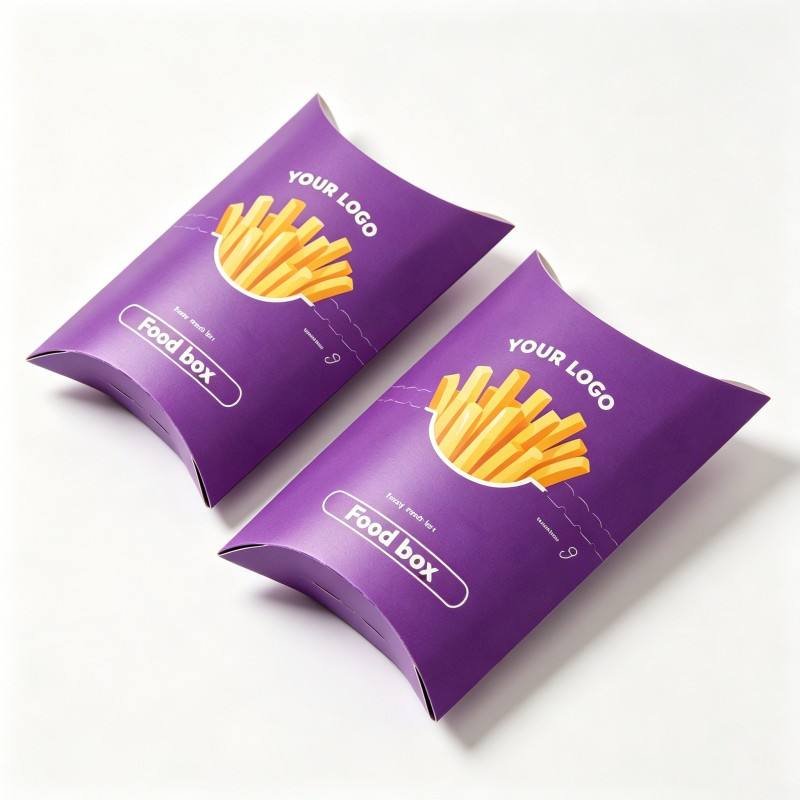 Recyclable Rectangle Square Triangle Pillow Fried Chicken Box Custom OEM Personalized Food Grade Snack Biodegradable Food Box - Image 6