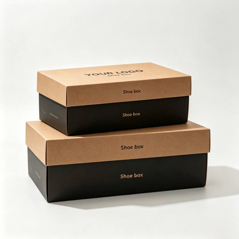 Custom Printing ECO Friendly Shoe Box Kraft Paper Shoe Organizer Box with Embossing Luxury Lid and Base Box for Shoe Packaging - Image 4