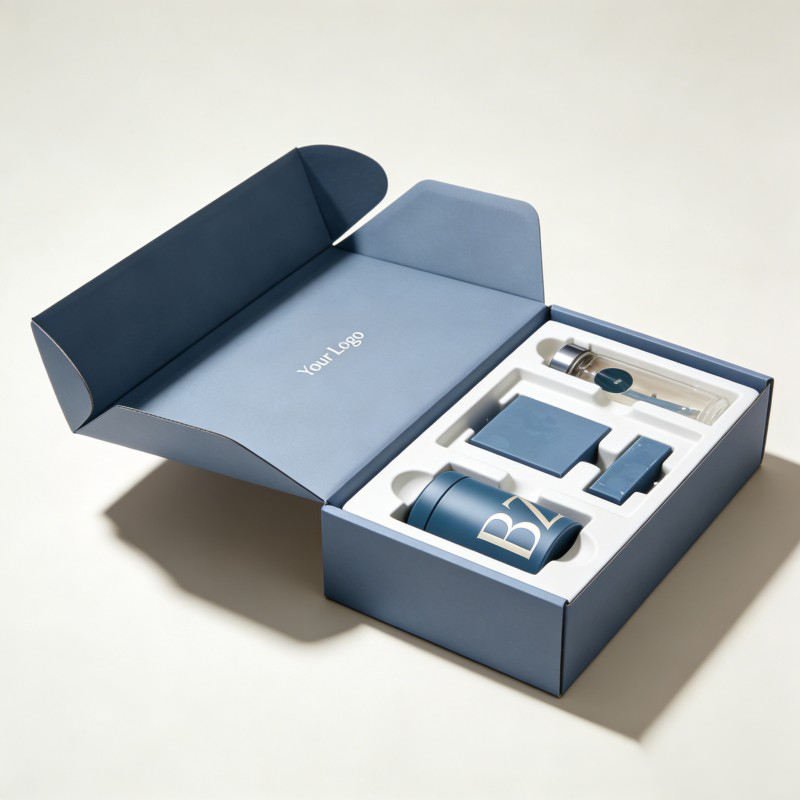 Wholesale Eco-Friendly Mailer Box for Gifts with Insert Tray Water Bottle Cup Shipping Box Tea Jar Shipping Box - Image 3