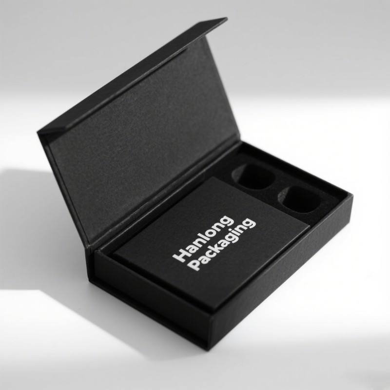 Customized Design Magnet Flip Paper Box Perfume Box Paper Black Magnetic Cardboard Magnetic Perfume Bottle Packaging Gift Box - Image 5