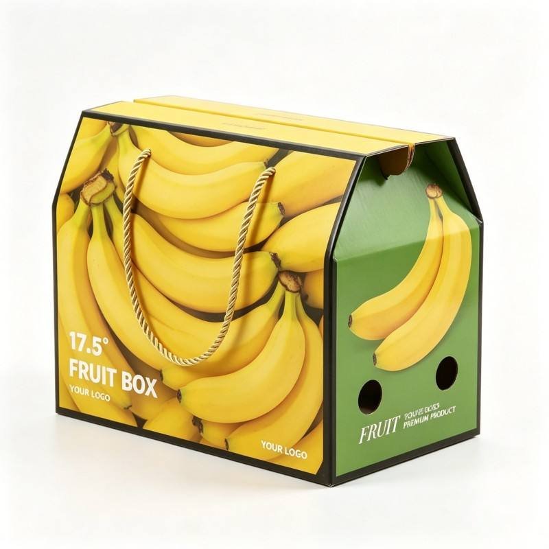 Hot Sale  Customized Printed Food Packaging for Banana Packing Box 4KG 5KG 10KG Custom Rigid Fruit Box