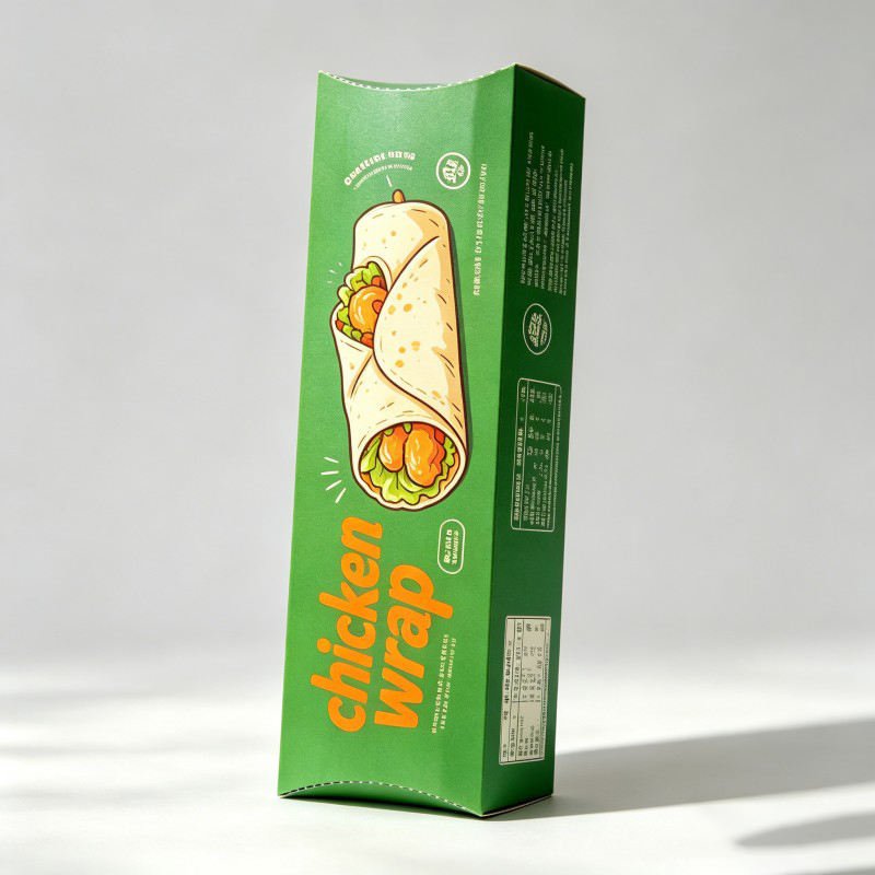 Wholesale Shawarma Chicken Roll Packaging Takeout Lunch Packaging Chicken Wrap Food Paper Box Customized Chicken Snack Box - Image 4