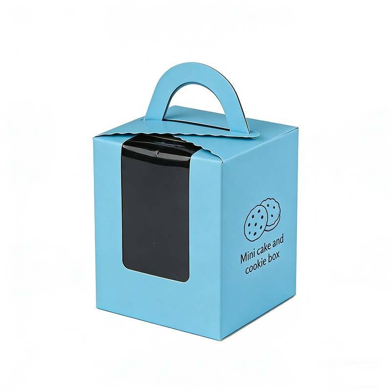OEM Birthday Cake Boxes With Handle Clear Plastic Square White 6 Inch Cajas Para Pastel Cake Box