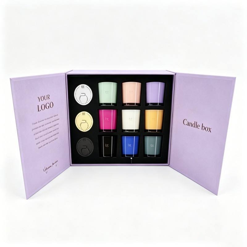 High Quality Aromatherapy Scented Candles Gift Box Soy Ink Advent Calendar Scented Candle Packaging Gift Box Wholesale Gift Box