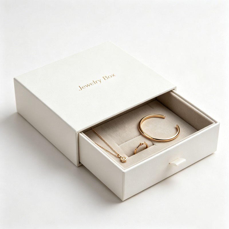 Wholesale Jewelry Box with Inner Tray Bracelets Rings Paper Box Gift Drawer Boxes Customized
