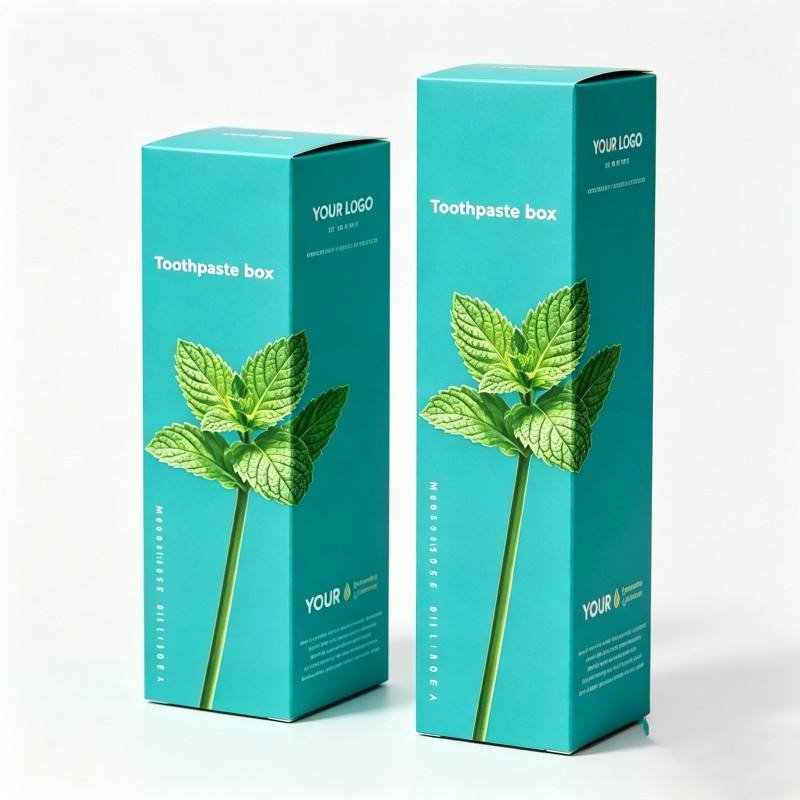 High Premium Custom Toothpaste Box Packaging Eco Friendly Folded Paper Cardboard Paper Cosmetic Toothpaste Paper Boxes