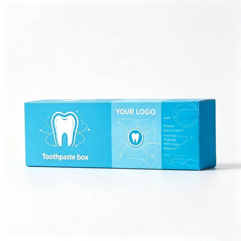 Recyclable Material 100g 180g 200g Toothpaste Packaging Box with Purple Embossed Vanishing Printing for Toothpaste Products - Image 3