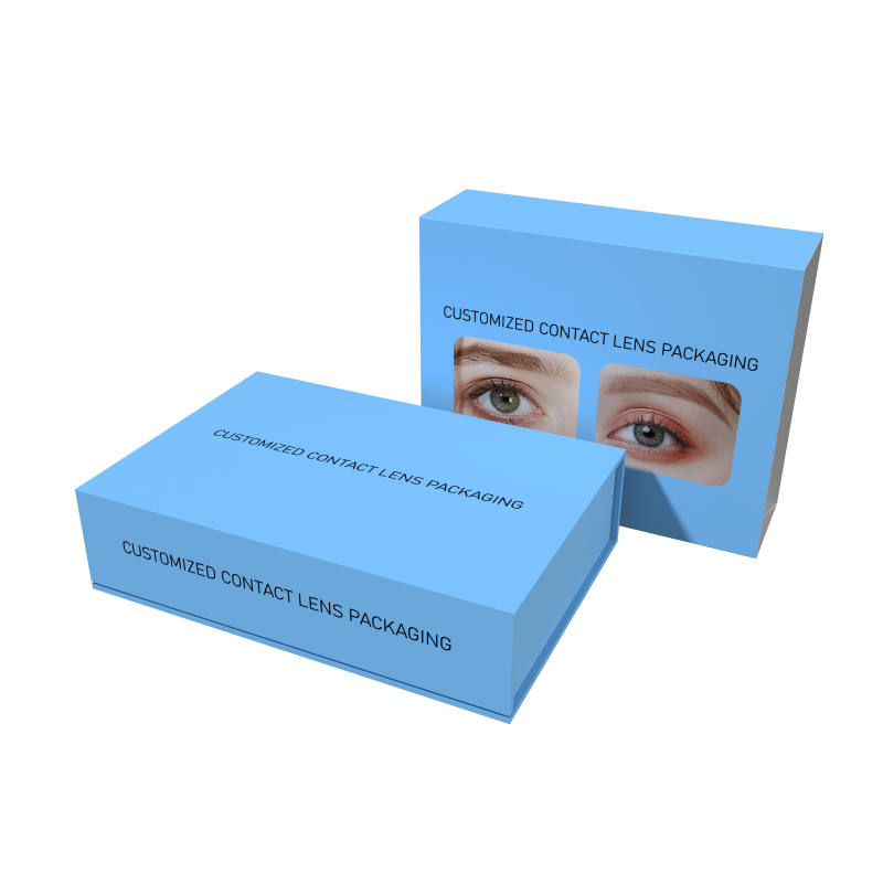 Colored Eye Lenses Package Hard Paper Box Contact Lens Cardboard Packaging Box for Eye Case With Custom Logo - Image 5