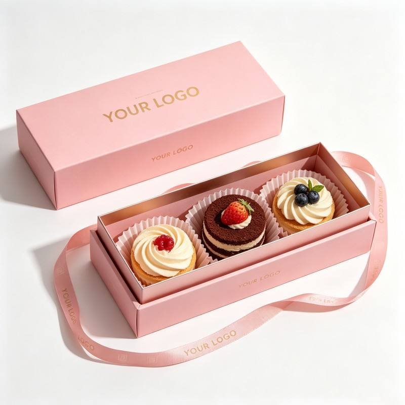 Wholesale Soy Ink High Quality Food Grade Pastry Cookie Cake Box Custom Printed Cake Package Box Hot Sale Cookie Cake Box