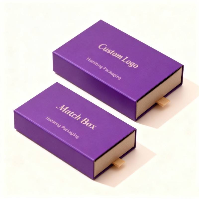 Wholesale Drawer Shaped Match Box Hot Sale Soy Ink Gold Foil Stamping Match Gift Box High Quality Match Gift Packaging Box - Image 6