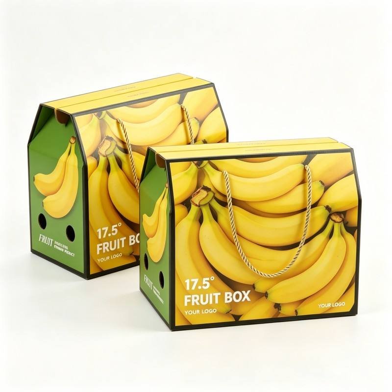 Hot Sale Customized Printed Food Packaging for Banana Packing Box 4KG 5KG 10KG Custom Rigid Fruit Box - Image 6