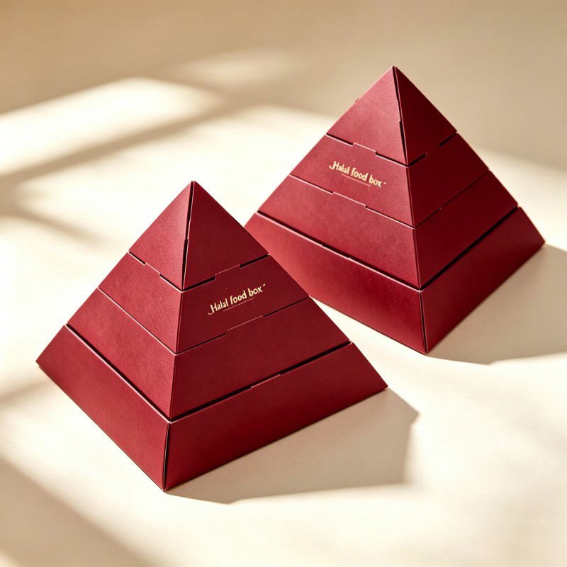 Wholesale Pyramid Shape Cookie Box Sushi Custom Cake Packaging Box Chocolates Candies Box