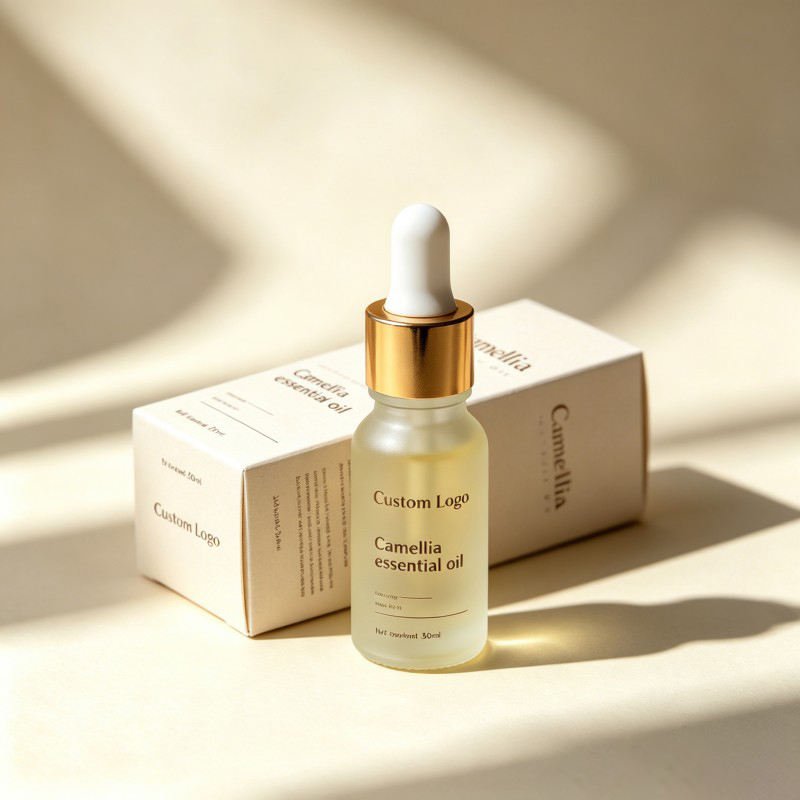 Wholesale Cosmetic Essential Oil Paper Box logo Gold Stamping Foldable Lotion Package Skin Care Oil Packing Box - Image 5