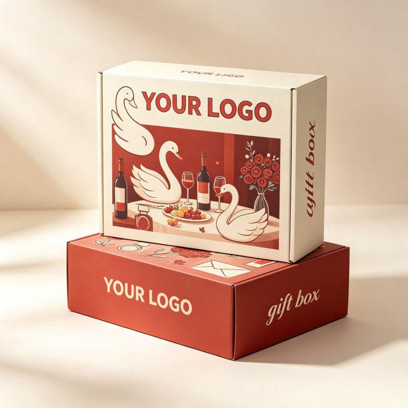 Customized logo Birthday Gift Paper Box Moq Lcorrugated Shipping Box Eco Friendly Foldable Cup Candle Packaging Mail Box