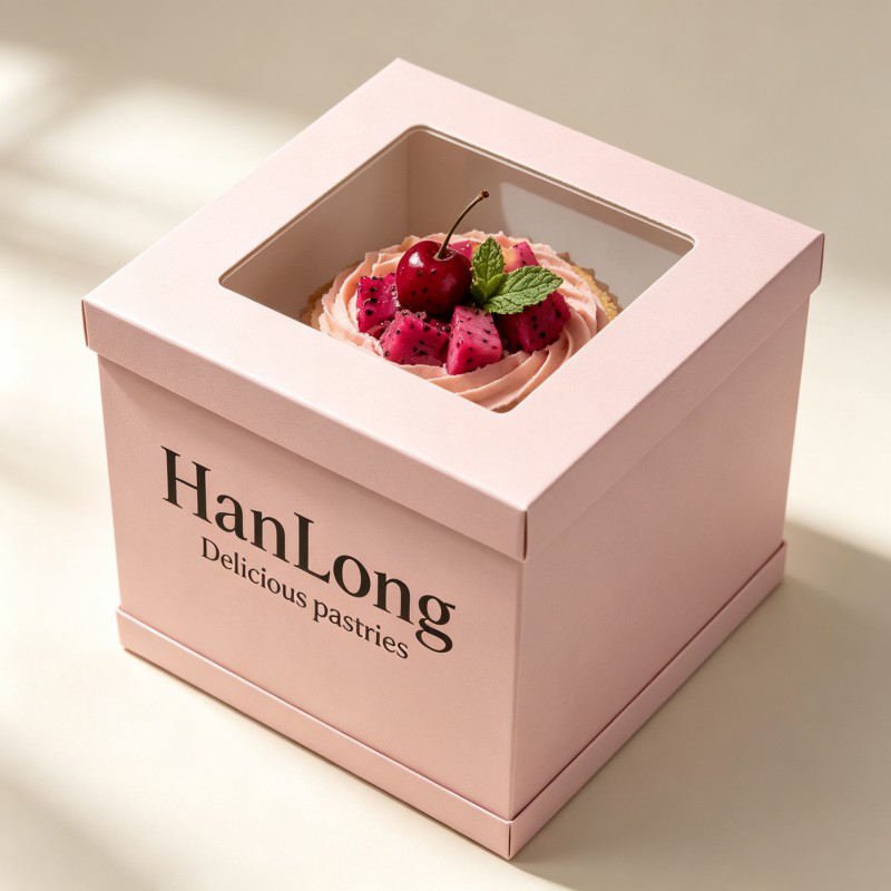 Wholesale Birthday Cake Box with Window Party Snacks Cake Custom Box 10 14 Inches Cake Package