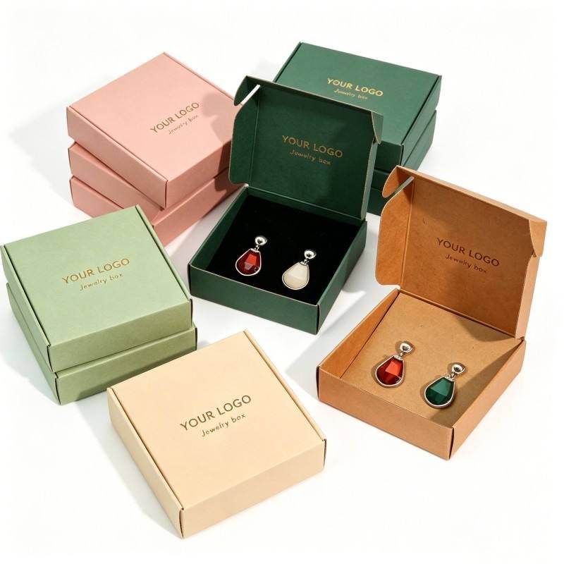 Wholesale Custom Logo Jewelry Packaging Paper Box Folding Paper Box for Jewelry Rings Display Storage Eco-friendly Cardboard Box